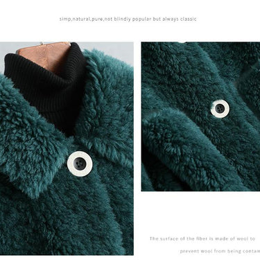 Women's Fur Coat Winter Real Sheep Shearling Coat Female Elegant Wool Jacket Korean Style Jaqueta - SolaceConnect.com