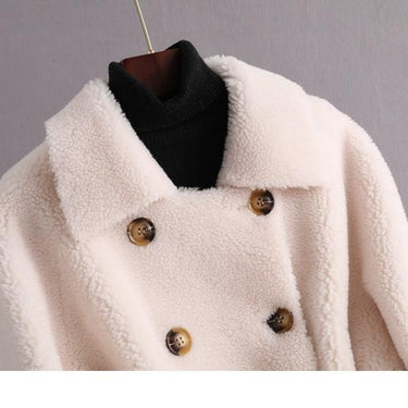 Women's Winter Jacket Sheep Shearling Coat Female Long Fur Trench Coats Women Wool Jackets Jaqueta - SolaceConnect.com