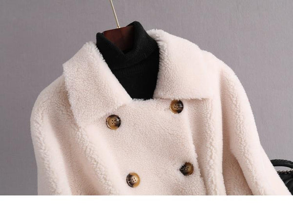 Women's Winter Jacket Sheep Shearling Coat Female Long Fur Trench Coats Women Wool Jackets Jaqueta - SolaceConnect.com