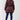Winter Women's Plus Size Wine Glossy Long Fitted Vegan Fur Hood Puffer Jacket - SolaceConnect.com