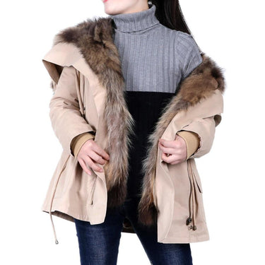 Winter Women's Raccoon Fur Leather Lining Removal Lined Coats & Jackets  -  GeraldBlack.com