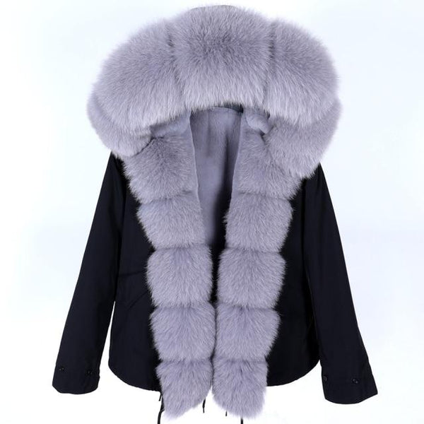 Winter Women's Thick Natural Raccoon Fur Hood High Street Coats & Jackets  -  GeraldBlack.com