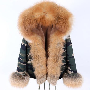 Winter Women's Thick Natural Raccoon Fur Hood Zipper Short Coats & Jackets  -  GeraldBlack.com