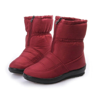 Winter Women's Warm Down Waterproof Ankle Snow Boots with Zipper  -  GeraldBlack.com