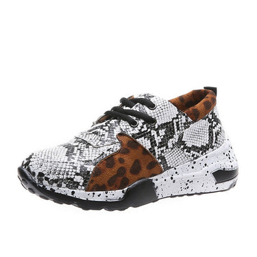Women Casual Breathable Fashion Leopard Print Lace-up Shoes  -  GeraldBlack.com