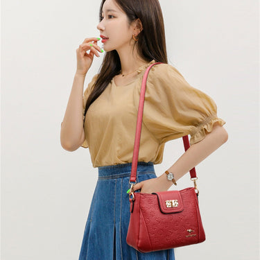 Women Cowhide Leather Handbag Luxury Designer Shoulder Crossbody Hand Bags Sac A Main Messenger Bag  -  GeraldBlack.com