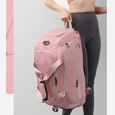 Women Fitness Gym Bag Large Capacity Travel Training Hand Luggage Weekend Waterproof Backpack  -  GeraldBlack.com