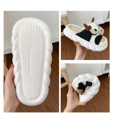 Women Home Slippers Cute Platform Slides Frog Cartoon Child Slippers Soft Thick Sole House Slippers  -  GeraldBlack.com