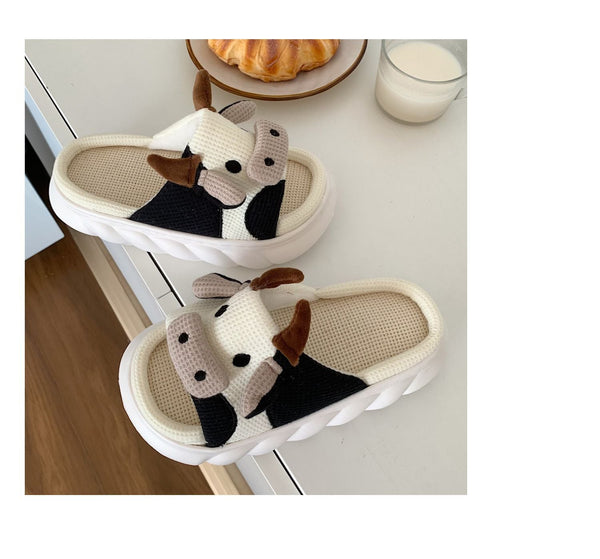 Women Home Slippers Cute Platform Slides Frog Cartoon Child Slippers Soft Thick Sole House Slippers  -  GeraldBlack.com