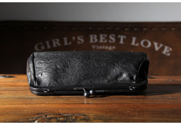 Women Leather Fold Large Capacity  Dinner Leather Crossbody Clip Handbag  -  GeraldBlack.com