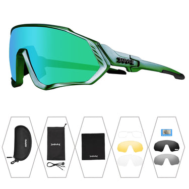 Women Men Cycling Glasses 5 Lens Polarized Sunglasses Road Bike Riding Eyewear Bicycle Mountain  -  GeraldBlack.com