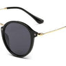 Women & Men Retro Round Sunglasses with Designer Alloy Frame & Mirror Lens - SolaceConnect.com