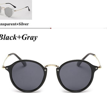 Women & Men Retro Round Sunglasses with Designer Alloy Frame & Mirror Lens  -  GeraldBlack.com