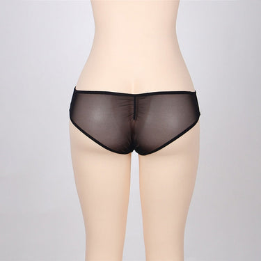Women Panties Black Leather Lace Patchwork Briefs Plus Size Sexy Low Waist Zipper Underwear Breathable Sheer Knickers  -  GeraldBlack.com