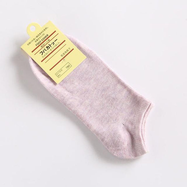 Women's 10 Pairs Per Set Casual Cotton Boat Socks with Wide Stripes - SolaceConnect.com