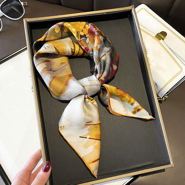 Women's 100% Twill Silk Big Square Wraps Shawl Scarves Headband Scarf  -  GeraldBlack.com