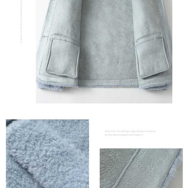 Women's 100% Wool Winter Fur Turn-down Collar Knitted Short Coats  -  GeraldBlack.com