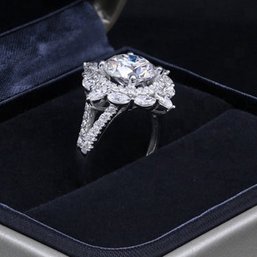 Women's 14k Or 18k Gold 3ct 9mm Moissanite Diamond Engagement Rings  -  GeraldBlack.com
