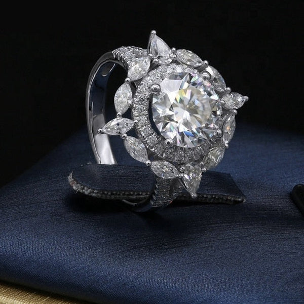 Women's 14k Or 18k Gold 3ct 9mm Moissanite Diamond Engagement Rings  -  GeraldBlack.com
