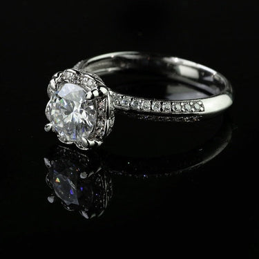Women's 1ct 6.5mm Moissanite Classic Wedding 925 Sterling Silver Rings  -  GeraldBlack.com