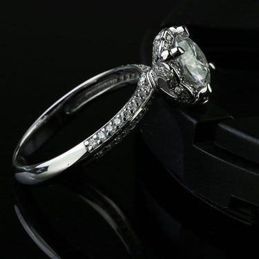 Women's 1ct 6.5mm Moissanite Classic Wedding 925 Sterling Silver Rings  -  GeraldBlack.com
