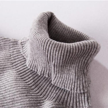 Women's 2 Piece Knitted Turtleneck Sweatshirt Elastic Waist Tracksuit - SolaceConnect.com