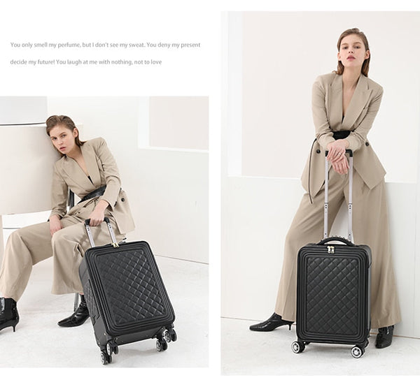 Women's 24 Inch Spinner Wheel Luggage Boarding Set Trolley Suitcase  -  GeraldBlack.com