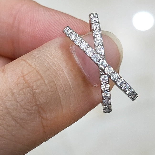 Women's 5.5mm White Color Moissanite Diamond 925 Sterling Silver Rings  -  GeraldBlack.com