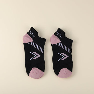 Women's 5 Pairs Lot Outdoor Sport Striped Breathable Ankle Socks  -  GeraldBlack.com