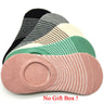 Women's 5 Pairs Lot Striped Pattern Cotton Ankle Sweet Boat Socks  -  GeraldBlack.com