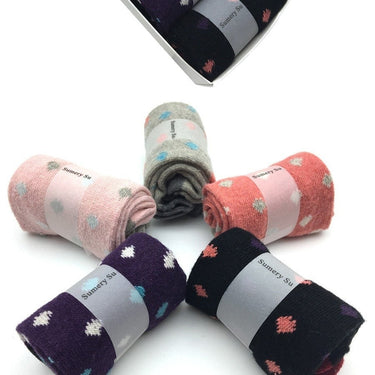 Women's 5 Pairs Lot Wool Cashmere Comfortable Christmas Gift Socks  -  GeraldBlack.com