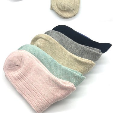 Women's 5 Pairs Lot Wool Cashmere Warm Thick Middle Tube Winter Socks  -  GeraldBlack.com