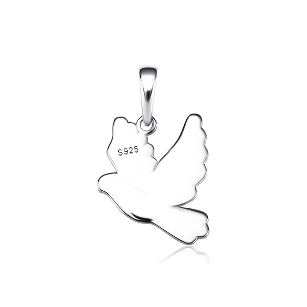Women's 925 Sterling Silver Fine Peace Dove Pendant Necklace with Box  -  GeraldBlack.com