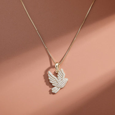 Women's 925 Sterling Silver Fine Peace Dove Pendant Necklace with Box  -  GeraldBlack.com