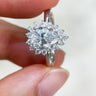 Women's 925 Sterling Silver Pear Round 6x8mm 1.25ct Moissanite Rings  -  GeraldBlack.com
