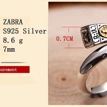 Unisex 925 Sterling Silver White Zircon Virgin Mary Sculpture Open Ring - SolaceConnect.com