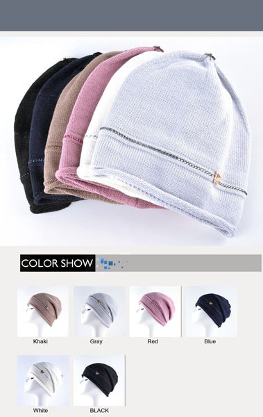 Women's Acrylic Rhinestone Knitted Beanies and Skullies for Winter - SolaceConnect.com
