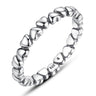 Women's Authentic 925 Sterling Silver Stackable Party Rings in Star Pattern - SolaceConnect.com