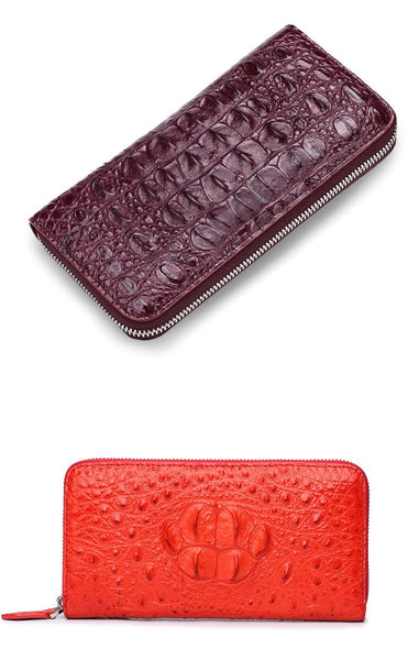 Women's Authentic Crocodile Leather Alligator pattern Card Holders Wallets  -  GeraldBlack.com
