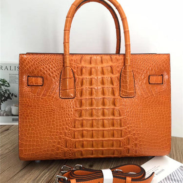 Women's Authentic Exotic Genuine Alligator Skin Large Handbag  -  GeraldBlack.com