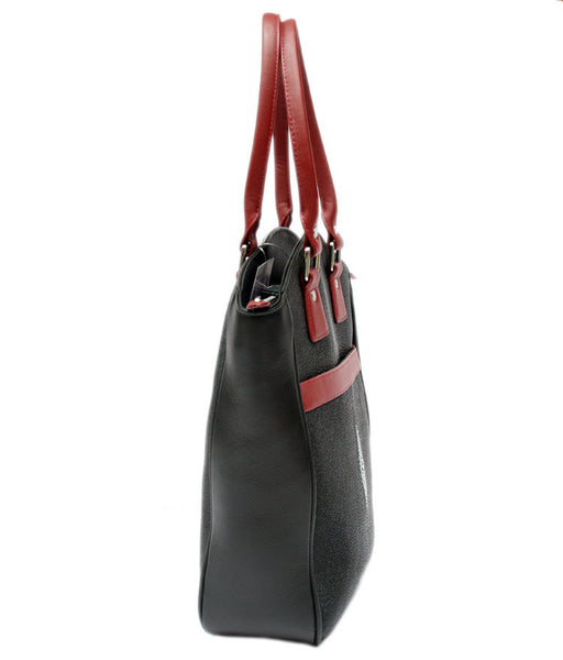 Women's Authentic Stingray Skin Genuine Exotic Leather Bucket HandBag  -  GeraldBlack.com