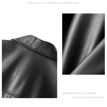 Women's Autumn Sheepskin Genuine Leather Belted Trench Coats  -  GeraldBlack.com