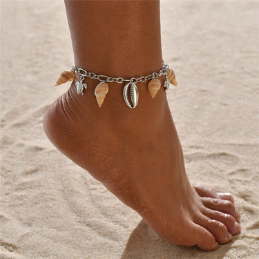 Women's Beach Bohemia style Crystal Beads Charm Shell Rope Anklets  -  GeraldBlack.com