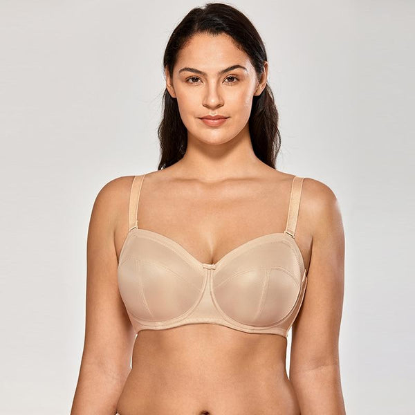 Women's Nutmeg Brown Color Soft Cup Ultra Support Strapless Underwire