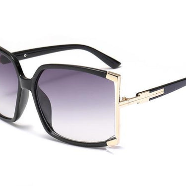 Women's Big Frame Designer Hollow Square Sunglasses with Mirror Lens - SolaceConnect.com