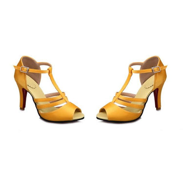 Women's Big Size 34- 52 Synthetic Leather Thin Heels Gladiator Sandals - SolaceConnect.com