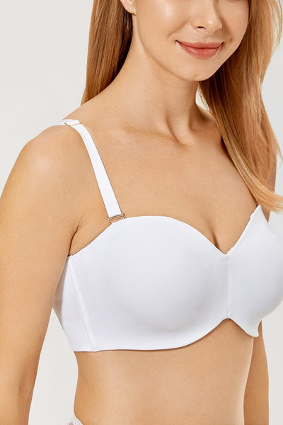 Women's Big Size Cashew Non-Padded Multiway Strapless Minimizer Underwire Bra - SolaceConnect.com