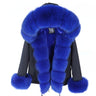 Women's Big Thick Winter Parka Real Fox Raccoon Fur Hood Jacket with Zipper  -  GeraldBlack.com