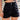 Women's Black Cotton Elastic High Waist Denim Shorts with Pockets  -  GeraldBlack.com