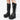 Women's black patent 3 Buckle Zipper Mid Calf Platform Boots Thick Bottom Cool Goth Fashion Shoes  -  GeraldBlack.com